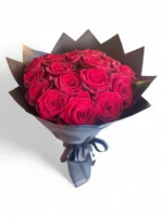 Luna Rouge red roses bouquet by RosaBella Flowers – view 2