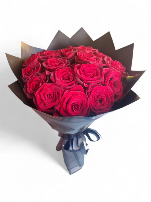 Luna Rouge red roses bouquet by RosaBella Flowers – view 2