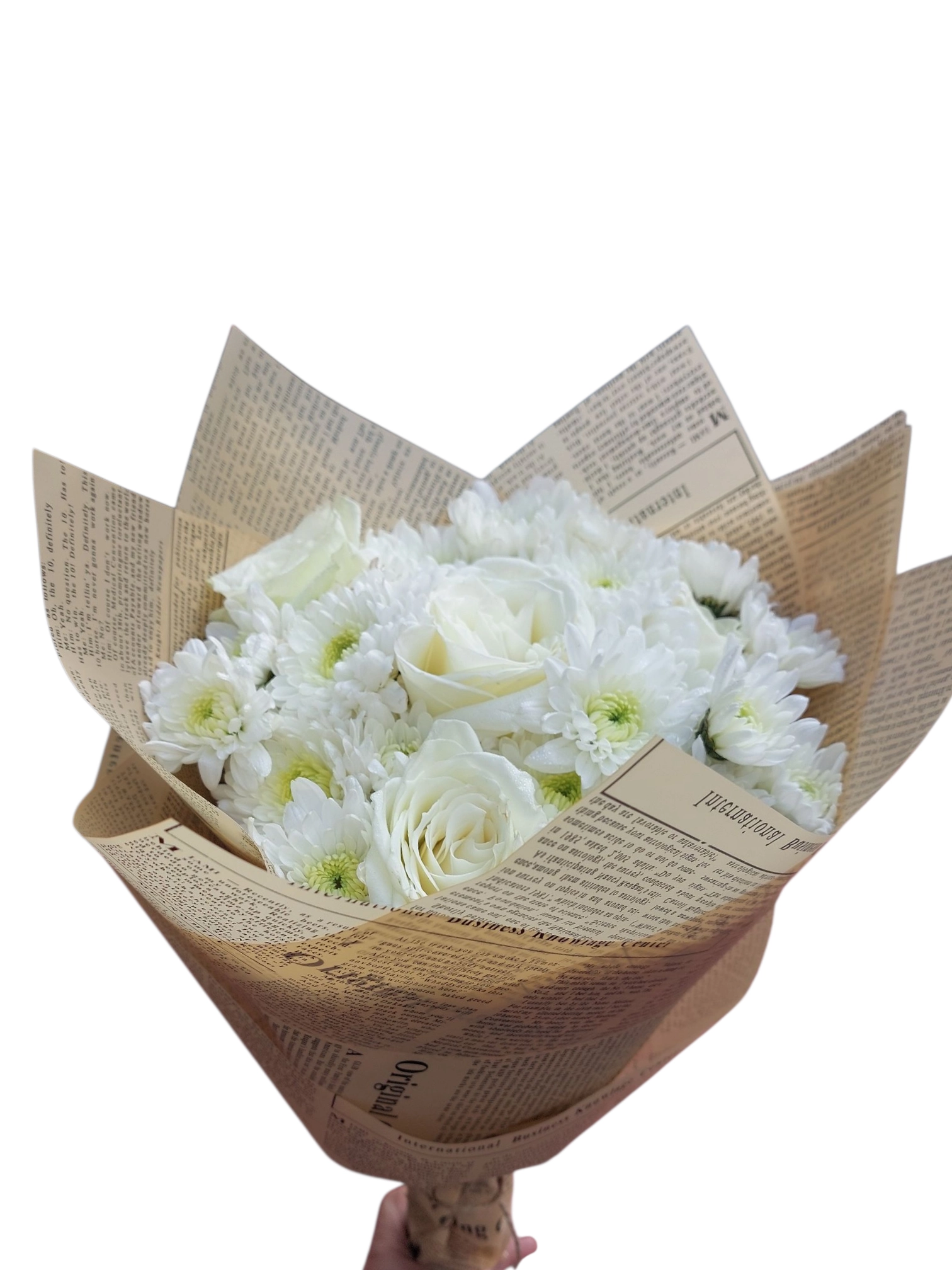 White Petals White Petals white roses bouquet by RosaBella Flowers