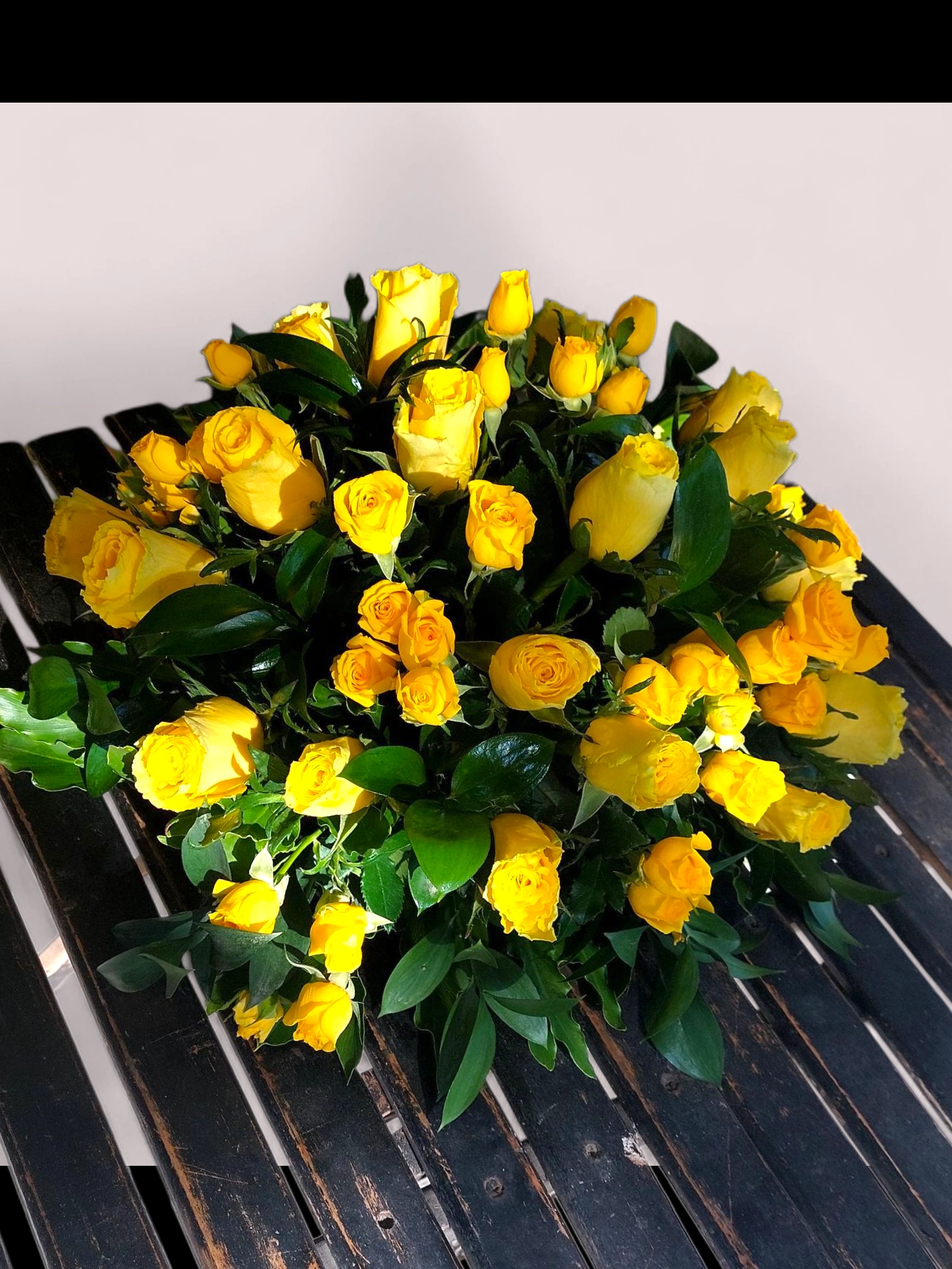 Golden Glow Golden Glow yellow roses arrangement by RosaBella Flowers