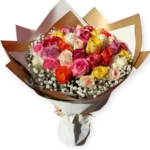 Celebration Palette mixed roses bouquet by RosaBella Flowers