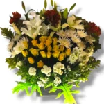 Golden Meadow yellow flowers arrangement by RosaBella Flowers