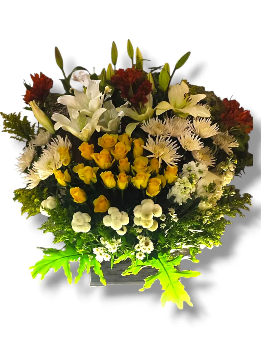 Golden Meadow – Yellow Flowers Arrangement Golden Meadow yellow flowers arrangement by RosaBella Flowers