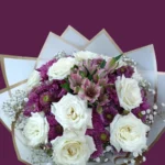 Royal Orchid purple flower bouquet by RosaBella Flowers