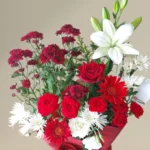Ruby Affair red roses arrangement by RosaBella Flowers