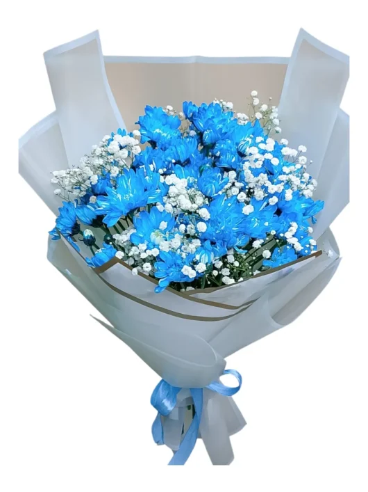 Sapphire Breeze blue flowers bouquet by RosaBella Flowers