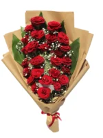 Scarlet Elegance long red roses bouquet by RosaBella Flowers